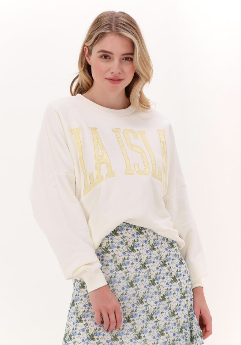 nicht-gerade weiss colourful rebel sweatshirt la isla patch dropped shoulder sweat