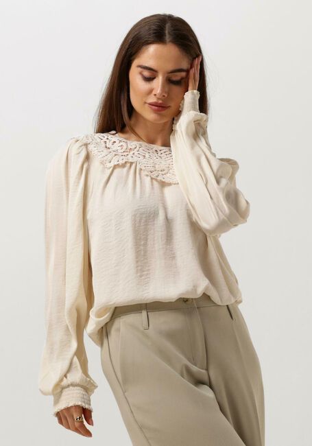 Nicht-gerade weiss SUMMUM Blusen TOP DRAPY SATIN - large