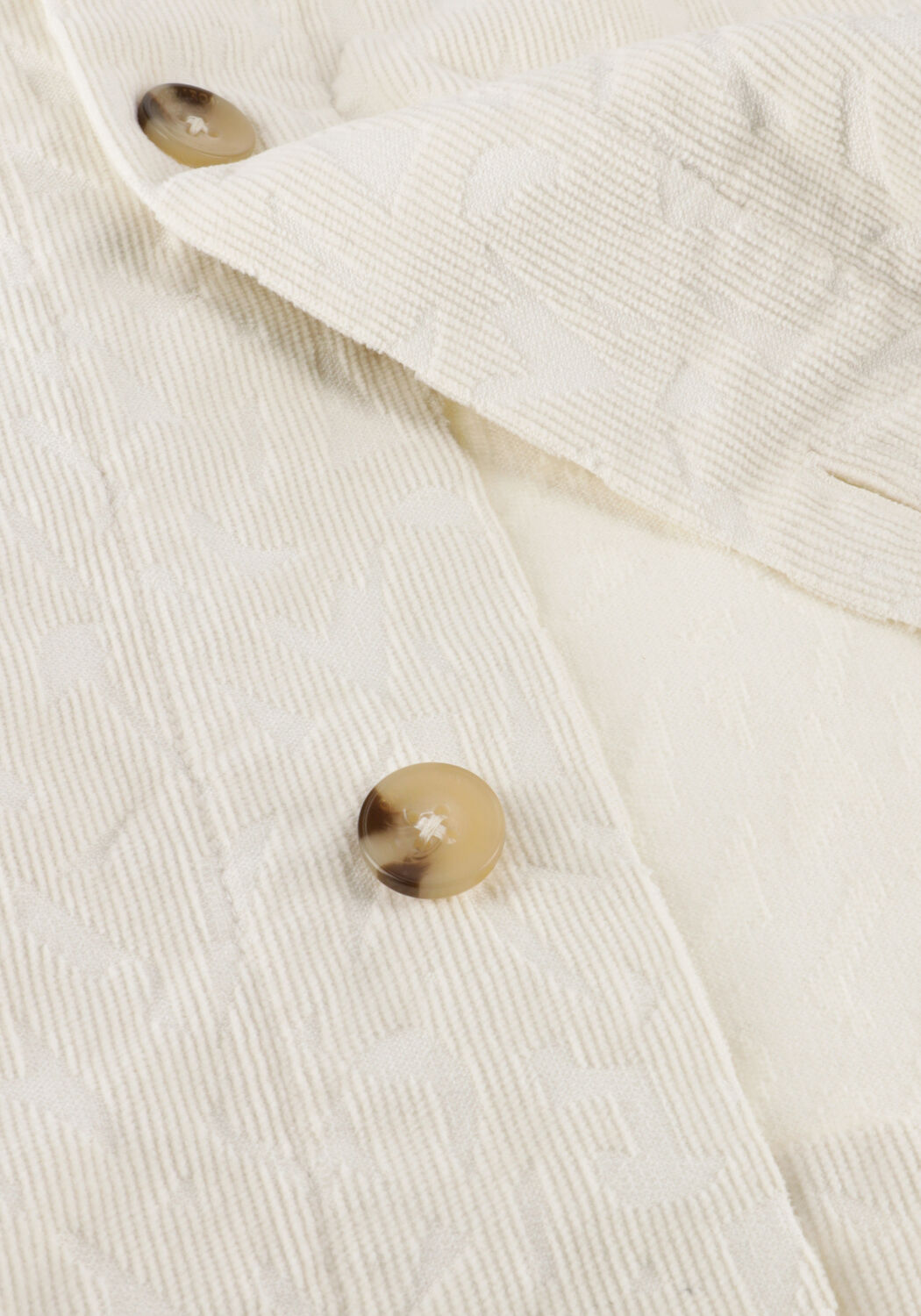 Ecru CAST IRON Overshirts RIBCORD TONAL PRINT - large