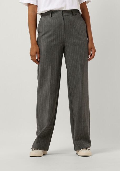 Graue SELECTED FEMME Hose SLFMYLA HW WIDE PANT MGM STRIPE NOOS - large