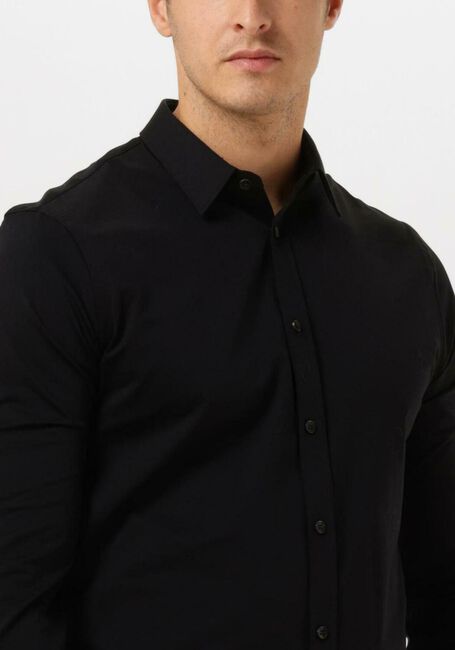 Schwarze CAST IRON Casual-Oberhemd LON SLEEVE SHIRT TWILL JERSEY 2 TONE - large