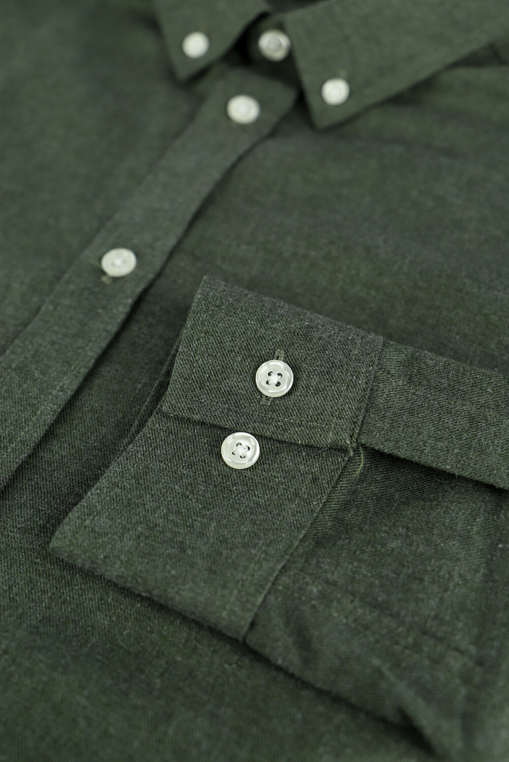 Dunkelgr&uuml;n ANERKJENDT Casual-Oberhemd AKKNORAD MELANGE SHIRT - large