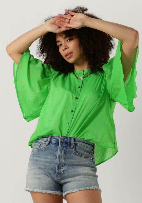 Grüne SCOTCH & SODA Bluse FLUTTER SLEVE SHIRT - large