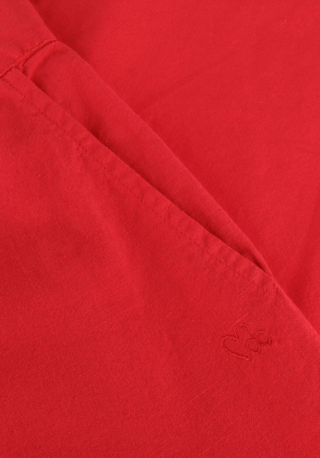 Rote CC HEART Weite Hose WIDE LINEN PANTS - large