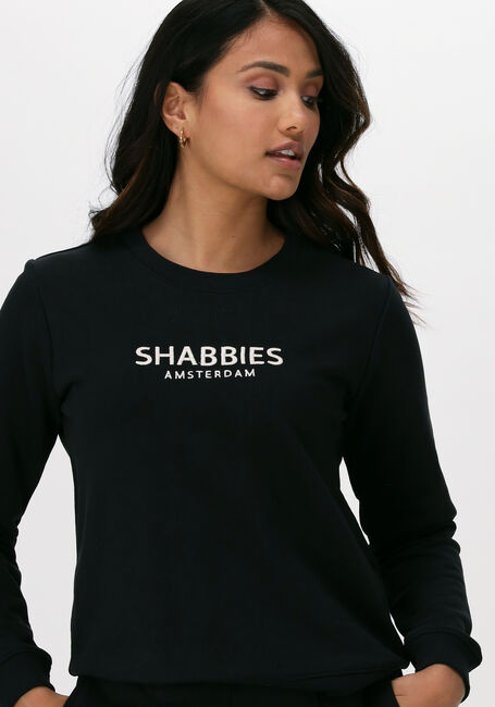 Schwarze SHABBIES Pullover SHC0002 SWEATER WITH CREW NECK - large
