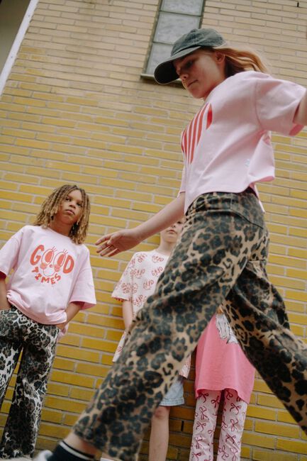 Braune CALL ME FRANKIE Wide jeans LEOPARD PANTS - large