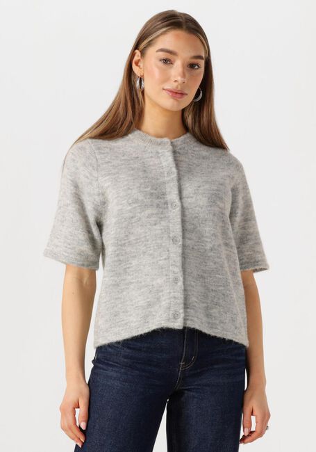 Graue SELECTED FEMME Strickjacke SLFLULU 2/4 KNIT CARDIGAN - large