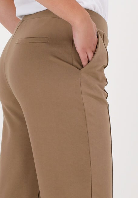Camelfarbene KNIT-TED Weite Hose FLOOR PANTS - large