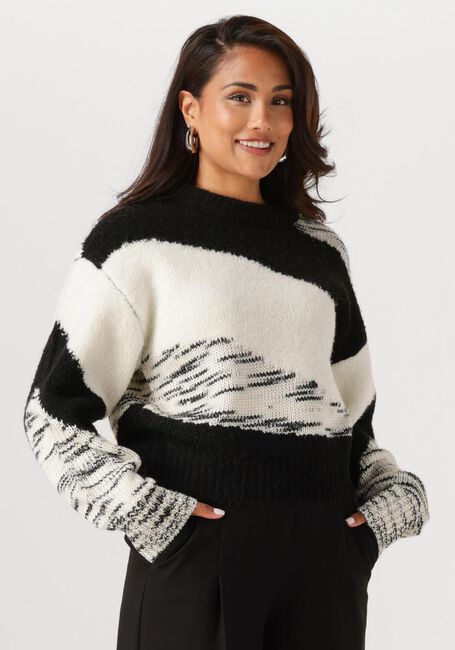 Schwarze ANOTHER LABEL Pullover BRISSA KNITTED PULL L/S - large