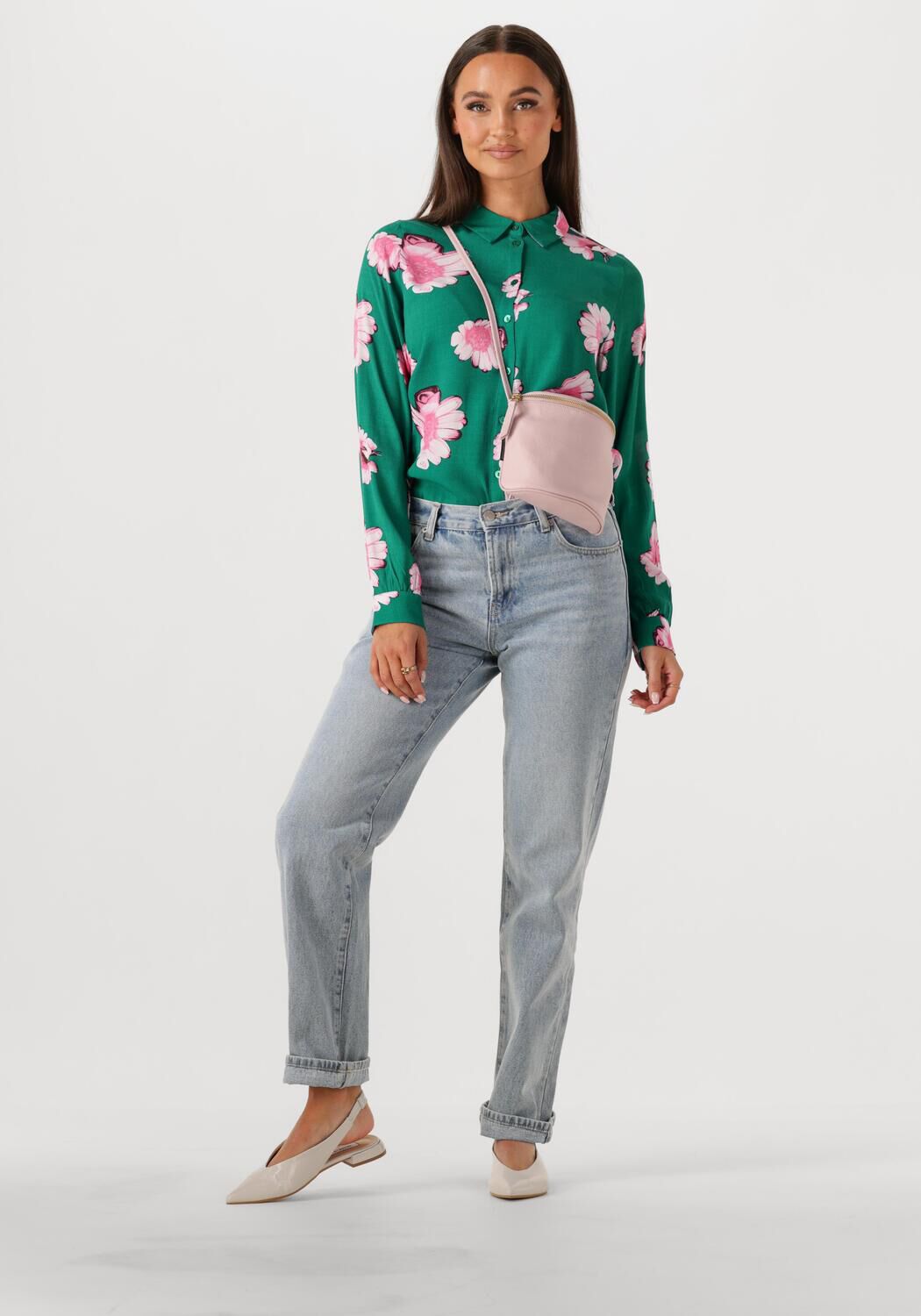 Hell-Pink FRED DE LA BRETONIERE Crossbody taschen MARIANNEKE CROSSBODY LEATHER - large