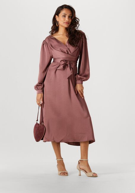 Taupe NEO NOIR Midikleid RIMINI HEAVY SATEEN DRESS - large