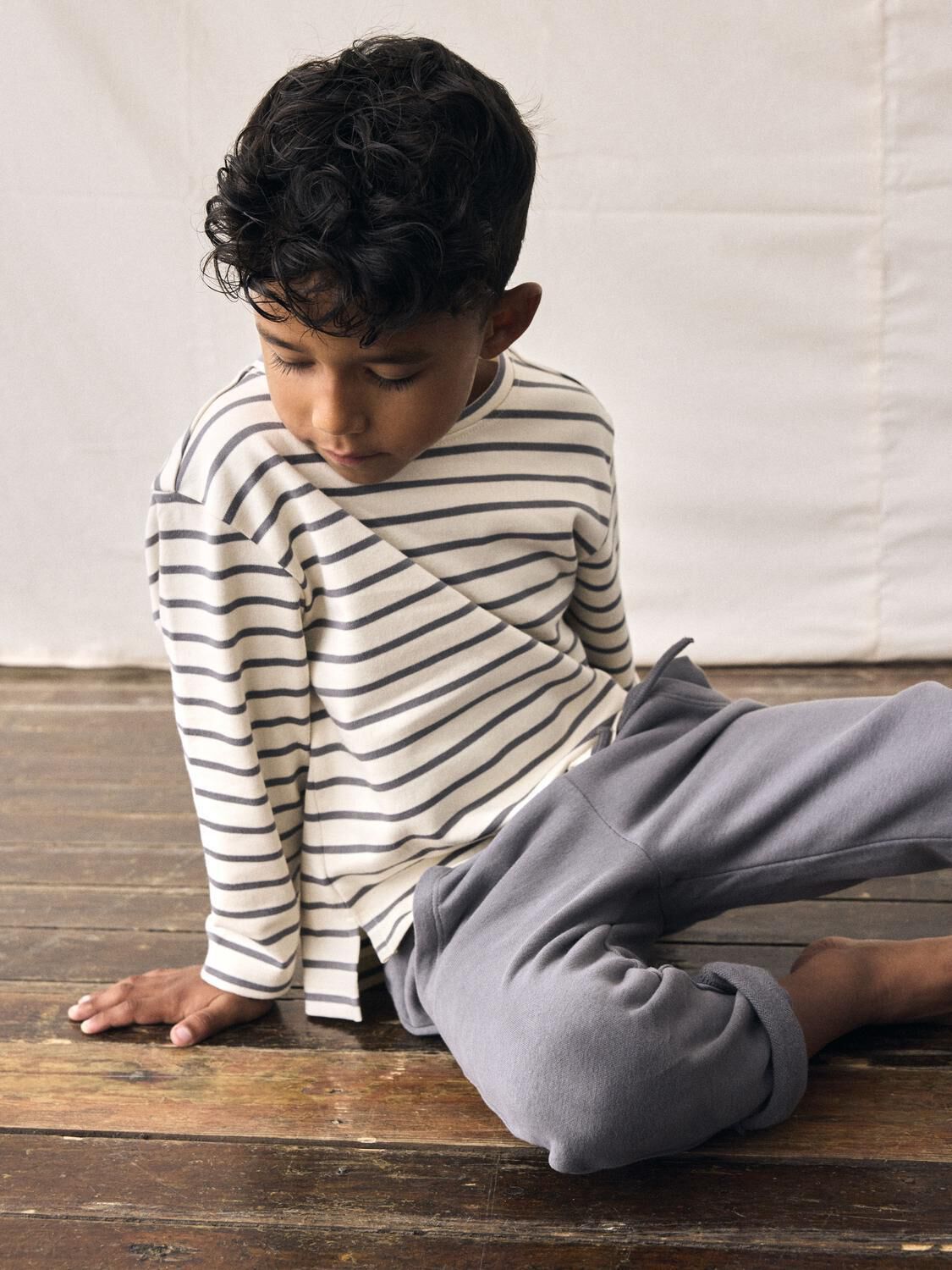 Mehrfarbige/Bunte LIL' ATELIER Polo-Shirt NMMLIMIA LS LOOSE TOP LIL - large