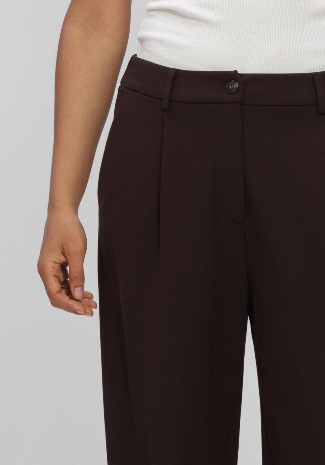 Braune SUMMUM Hose TROUSERS PUNTO MILANO - large