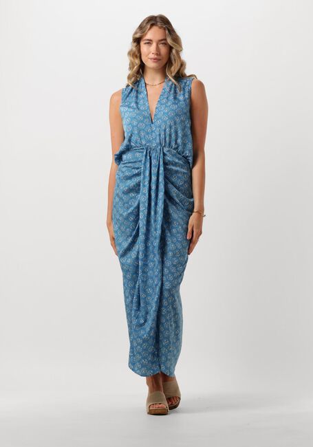 Blaue SISSEL EDELBO Midikleid UNO LONG DRESS - large