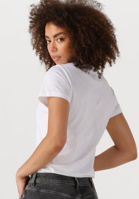Weiße CALVIN KLEIN T-shirt CORE INSTIT LOGO SLIM FIT TEE - large