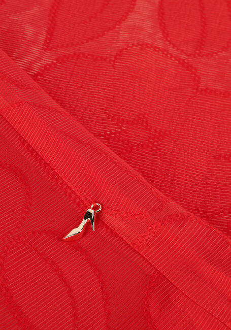 Rote JANSEN AMSTERDAM Minikleid FF517 DRESS 3/4 PUFFED SLEEVE V-NECK - large