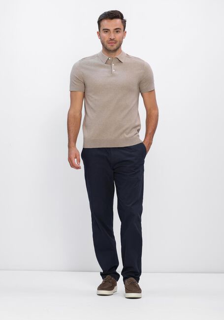 Beige SELECTED MEN Polo-Shirt SLHBERG SS KNIT POLO NOOS - large