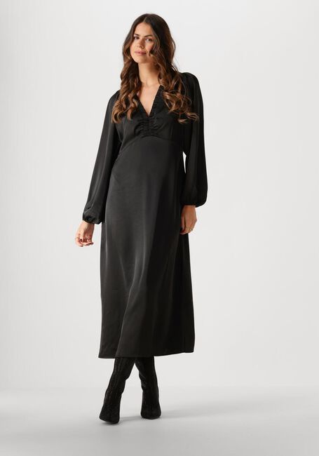 Schwarze NEO NOIR Midikleid ISOBEL HEAVY SATEEN DRESS - large