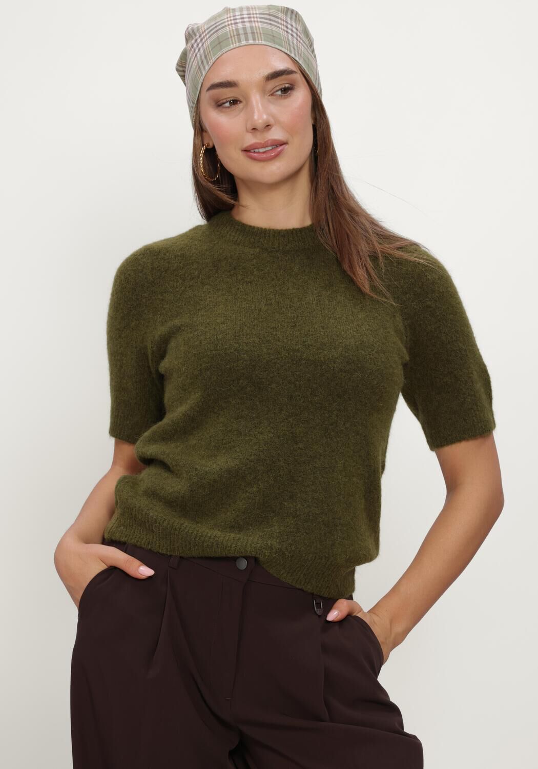 Gr&uuml;ne Y.A.S. Pullover YASJOHI SS WOOL BLEND PULLOVER - large