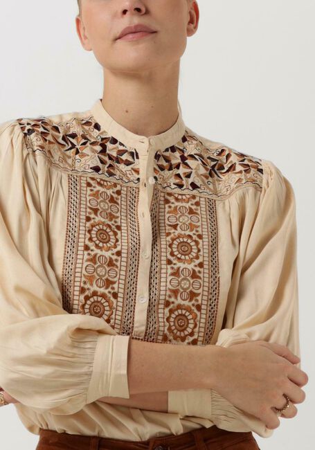 Beige ANTIK BATIK Blusen BETTINA BLOUSE - large
