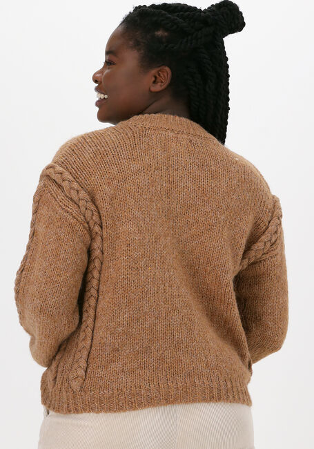 Camelfarbene OBJECT Strickjacke JOCELYN KNIT CARDIGAN - large