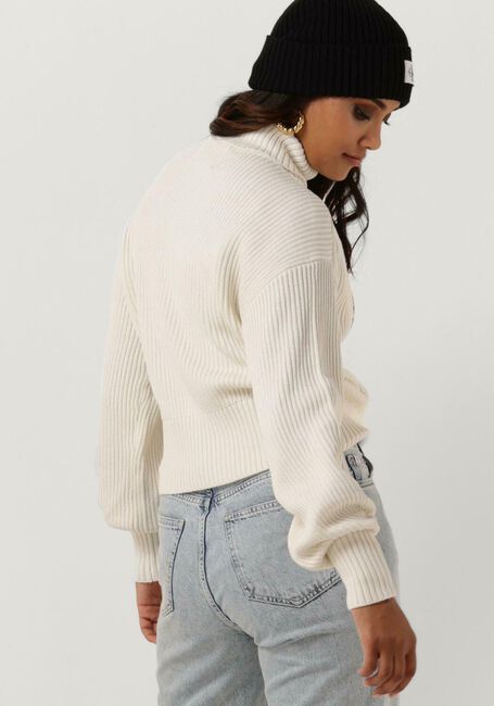 Nicht-gerade weiss CALVIN KLEIN Rollkragenpullover BLOWN UP CK LOOSE SWEATER - large