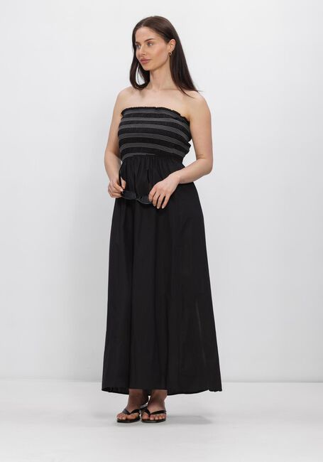 Schwarze OBJECT Midikleid OBJELLY HOPE S/L RE SMOCK MIDI DRESS - large