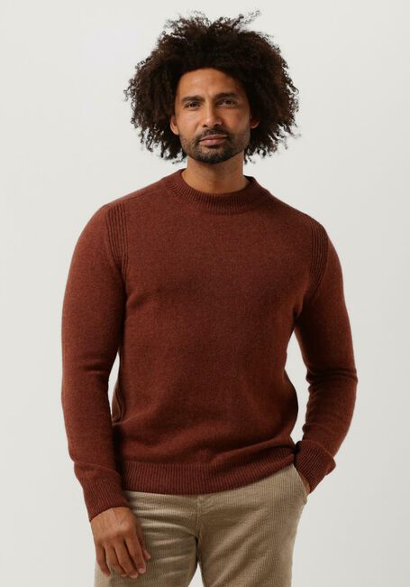 Braune ANERKJENDT Pullover AKRICO LAMBSWOOL KNIT - large
