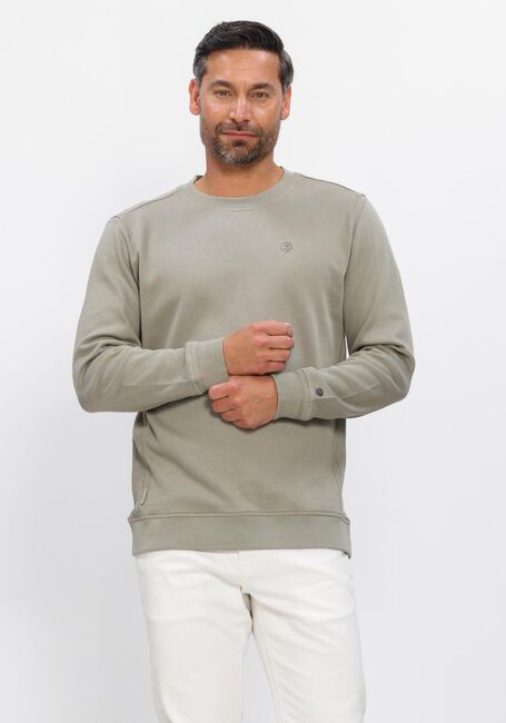 Khaki CAST IRON Sweatshirt REGULAR FIT TWILL - large