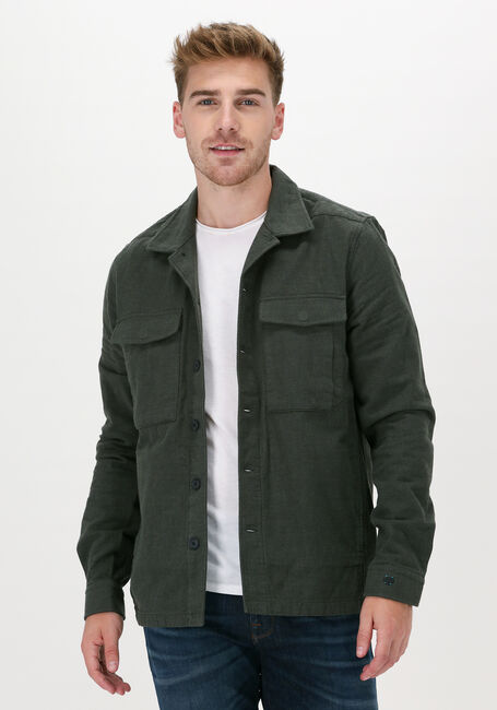 Dunkelgr&uuml;n CAST IRON Overshirt LONG SLEEVE SHIRT COTTON DOUBL - large