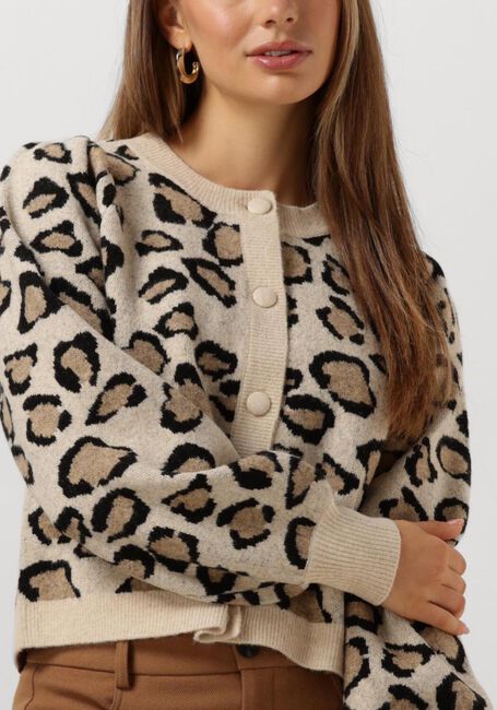 Mehrfarbige/Bunte SUMMUM Strickjacke KNITTED CARDIGAN LEOPARD JACQUARD KNIT - large
