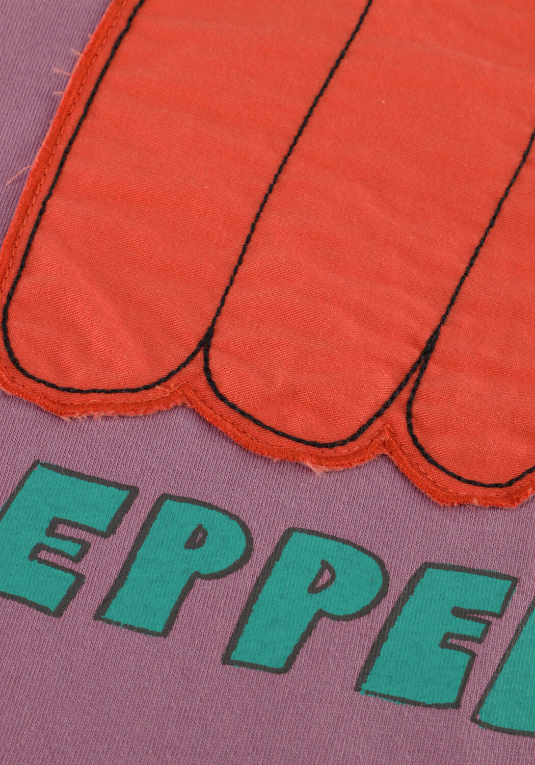 Lilane Jelly Mallow T-shirt BELL PEPPER APPLIQUE T-SHIRT - large