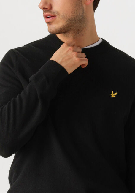 Schwarze LYLE & SCOTT Pullover LAMBSWOOL BLEND CREW NECK JUMPER - large