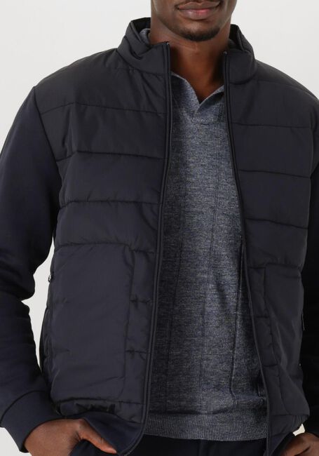 Blaue GENTILUOMO Wattierte Jack CARDIGAN ZIP - large
