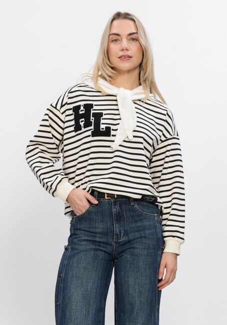 Mehrfarbige/Bunte HAUTE L'AMITI&Eacute; Pullover & Cardigans STRIPE APPLICATION SWEAT - large