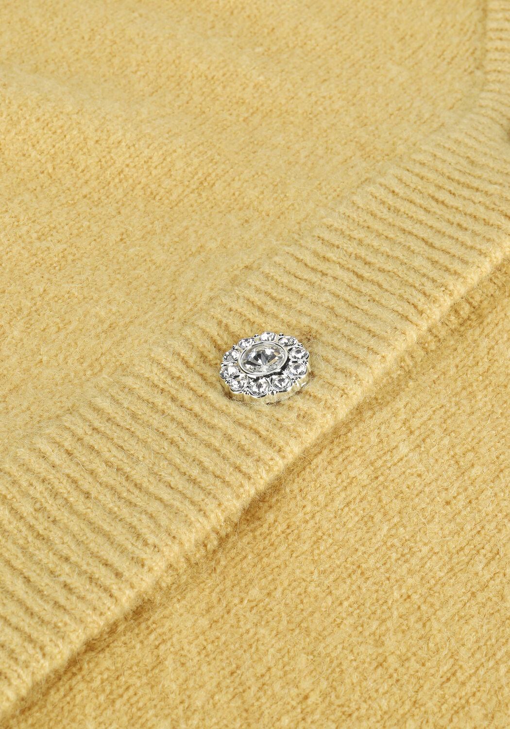 Gelbe OBJECT Strickjacke EVE NONSIA L/S SHORT CARDIGAN - large