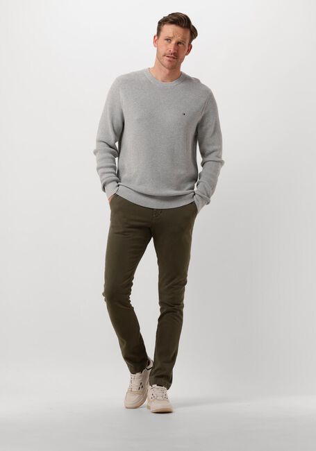 Graue TOMMY HILFIGER Pullover REFINED STRUCTURE CR - large