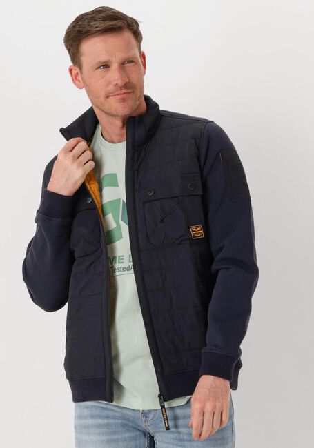 Dunkelblau PME LEGEND Jack ZIP JACKET SWEAT MIXED PADDED - large