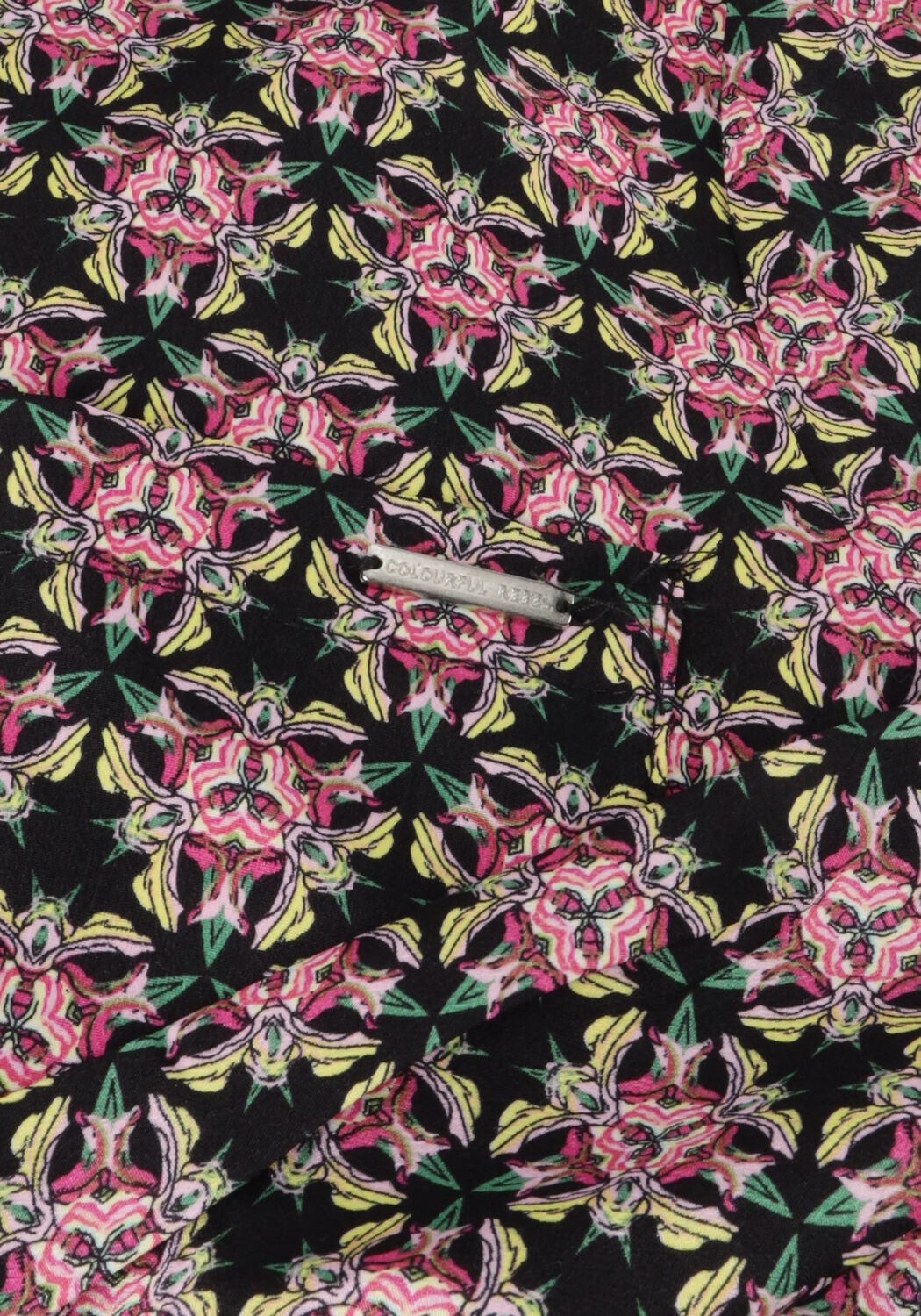 Mehrfarbige/Bunte COLOURFUL REBEL Midikleid DALIA GRAPHIC FLOWER MAXI SHIRT DRESS - large