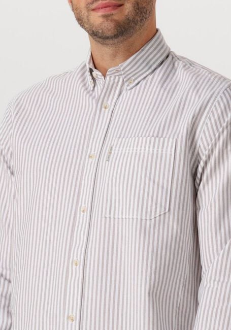 Weiße CAST IRON Klassisches Oberhemd NEWCAST OXFORD STRIPE - large