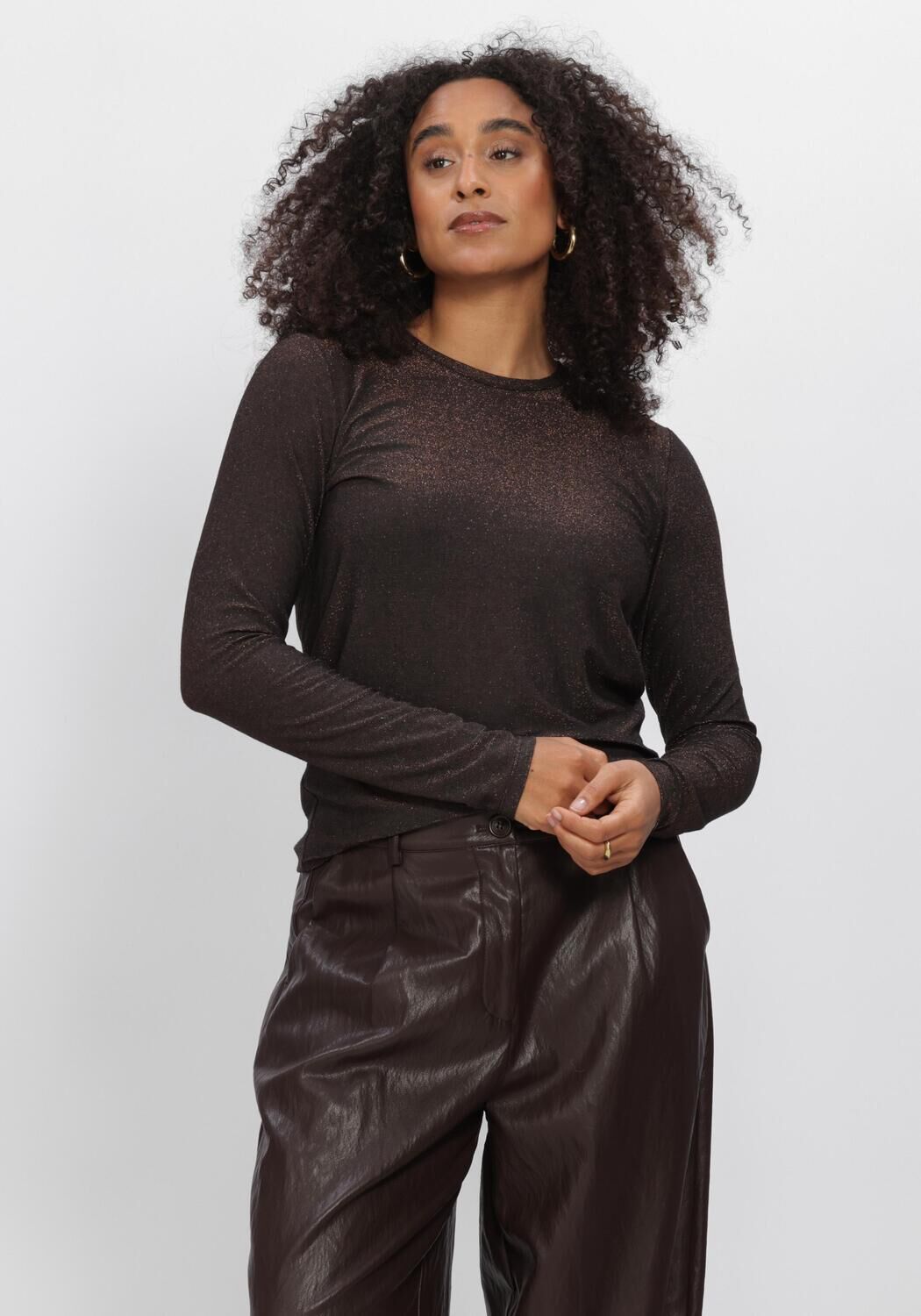 Braune SUMMUM Top BASIC TEE SOFT LUREX JERSEY - large