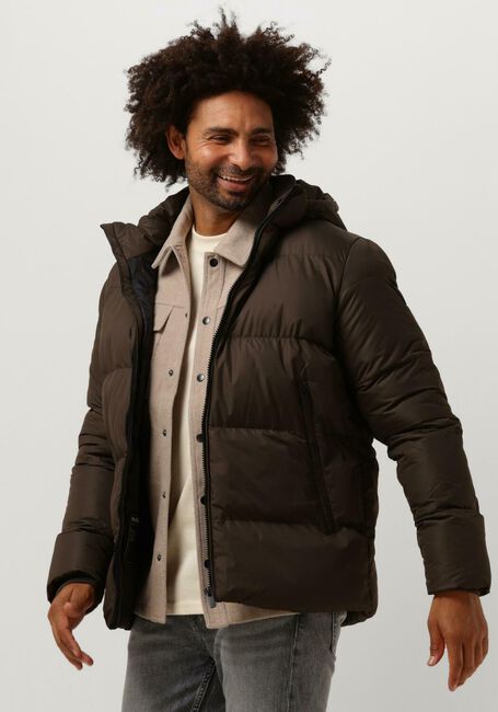 Braune PUREWHITE Wattierte Jack SHORT PADDED JACKET - large