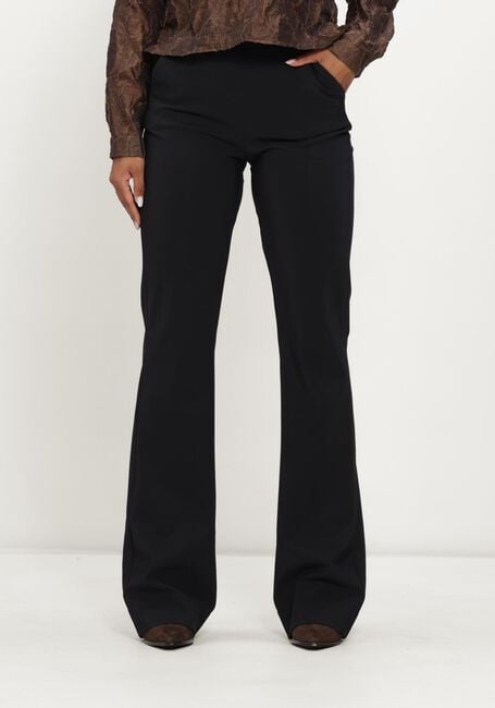 Schwarze STUDIO ANNELOES Schlaghose Flair LONG bonded trousers - large