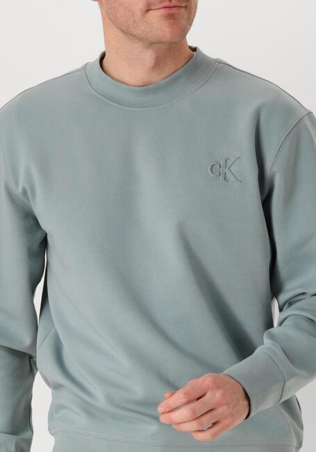 Graue CALVIN KLEIN Pullover INTERLOCK CREW NECK - large