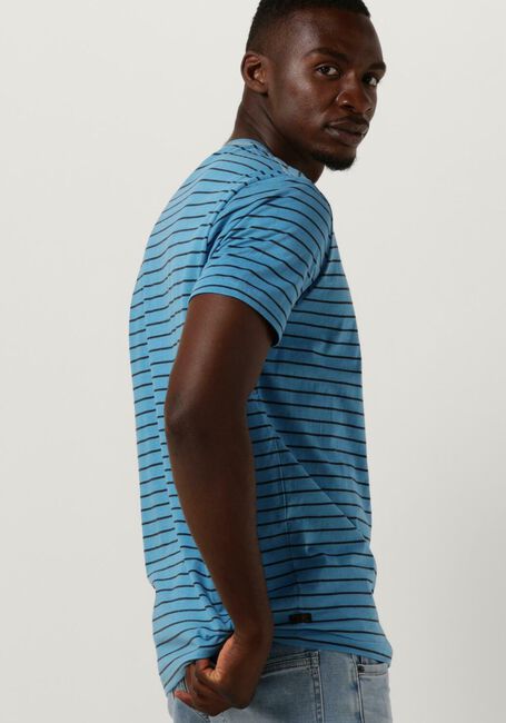 Blaue PME LEGEND T-shirt SHORT SLEEVE R-NECK YD MELANGE STRIPED JERSEY - large
