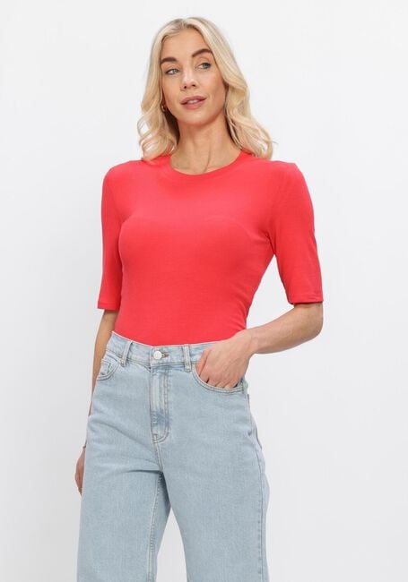 Rote MODSTR&Ouml;M Top KROWNMD O-NECK T-SHIRT - large