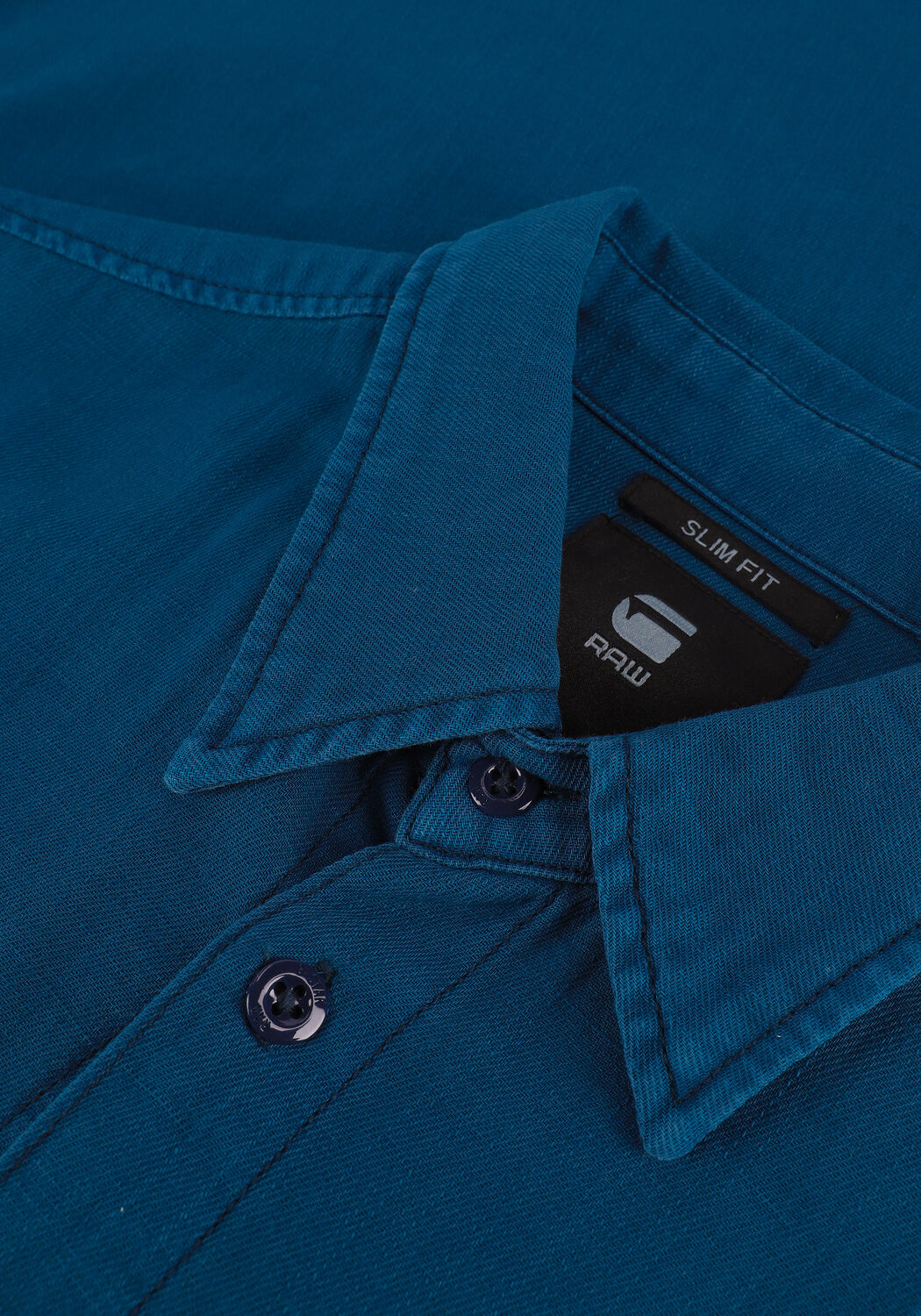 Blaue G-STAR RAW Casual-Oberhemd MARINE SLIM SHIRT S\S - large