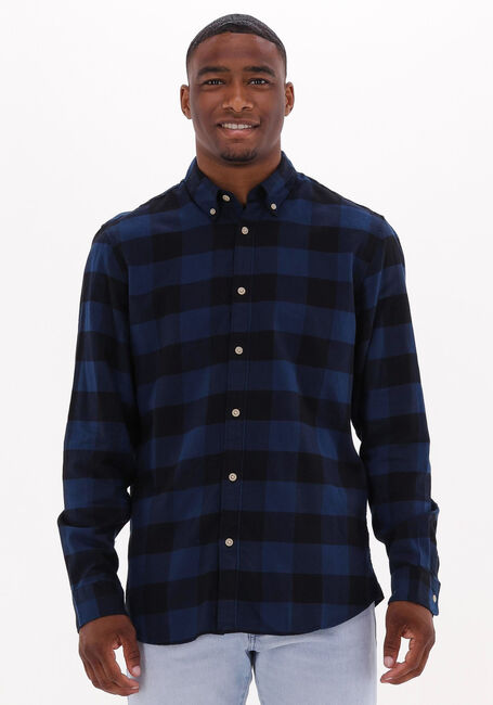 Blaue SELECTED HOMME Casual-Oberhemd SLIMFLANNEL SHIRT LS W NAW - large
