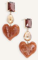 Braune NOTRE-V Ohrringe EARRING HEART - medium