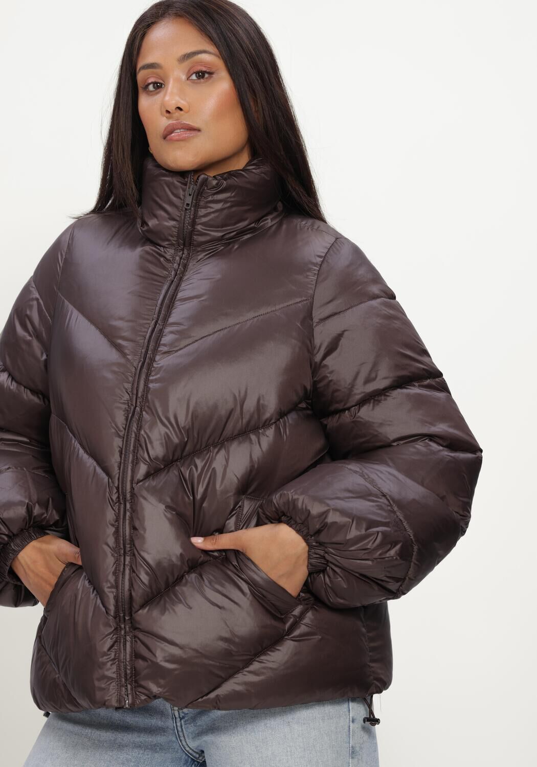 Braune MODSTR&Ouml;M Wattierte Jack TETRISMD JACKET - large